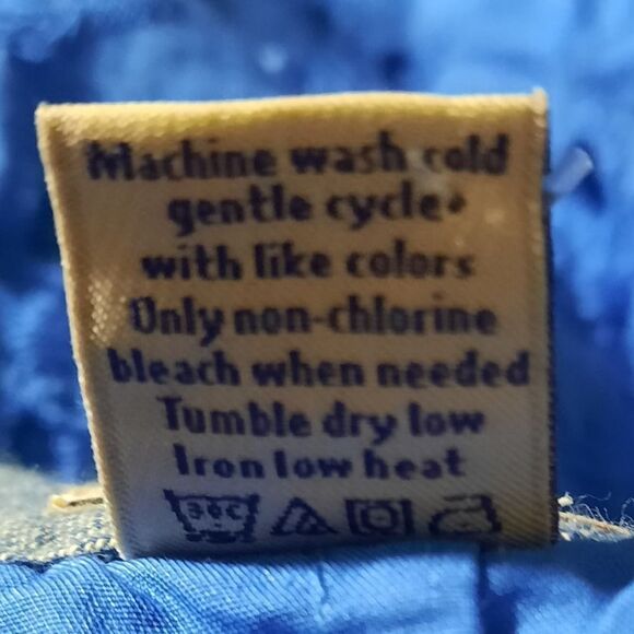 G.H. Bass & Co. Skirt Ladies 16 Blue Cotton Lace Overlay - Picture 6 of 6